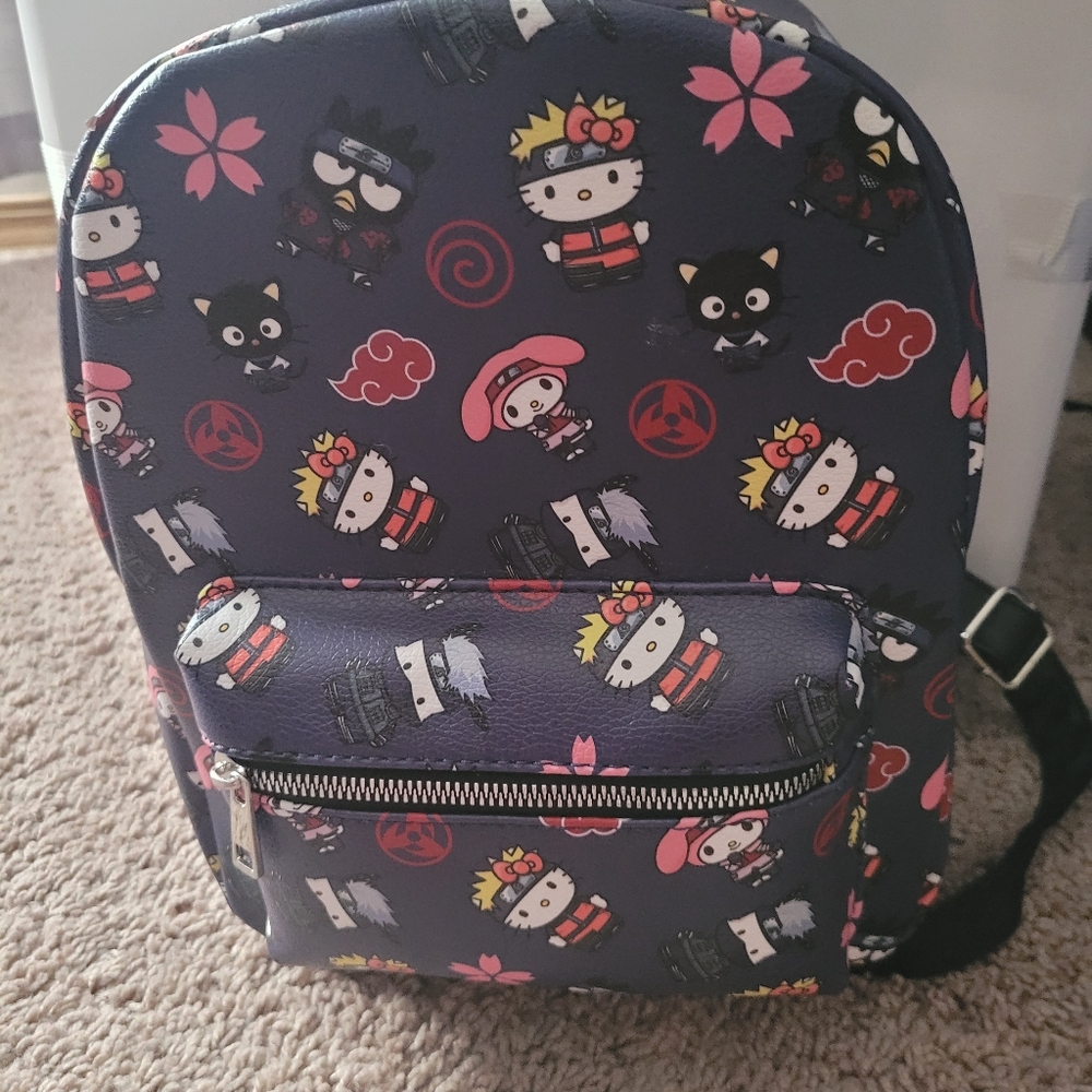 Kawaii Hello Kitty Naruto Mashup Mini Backpack Gem